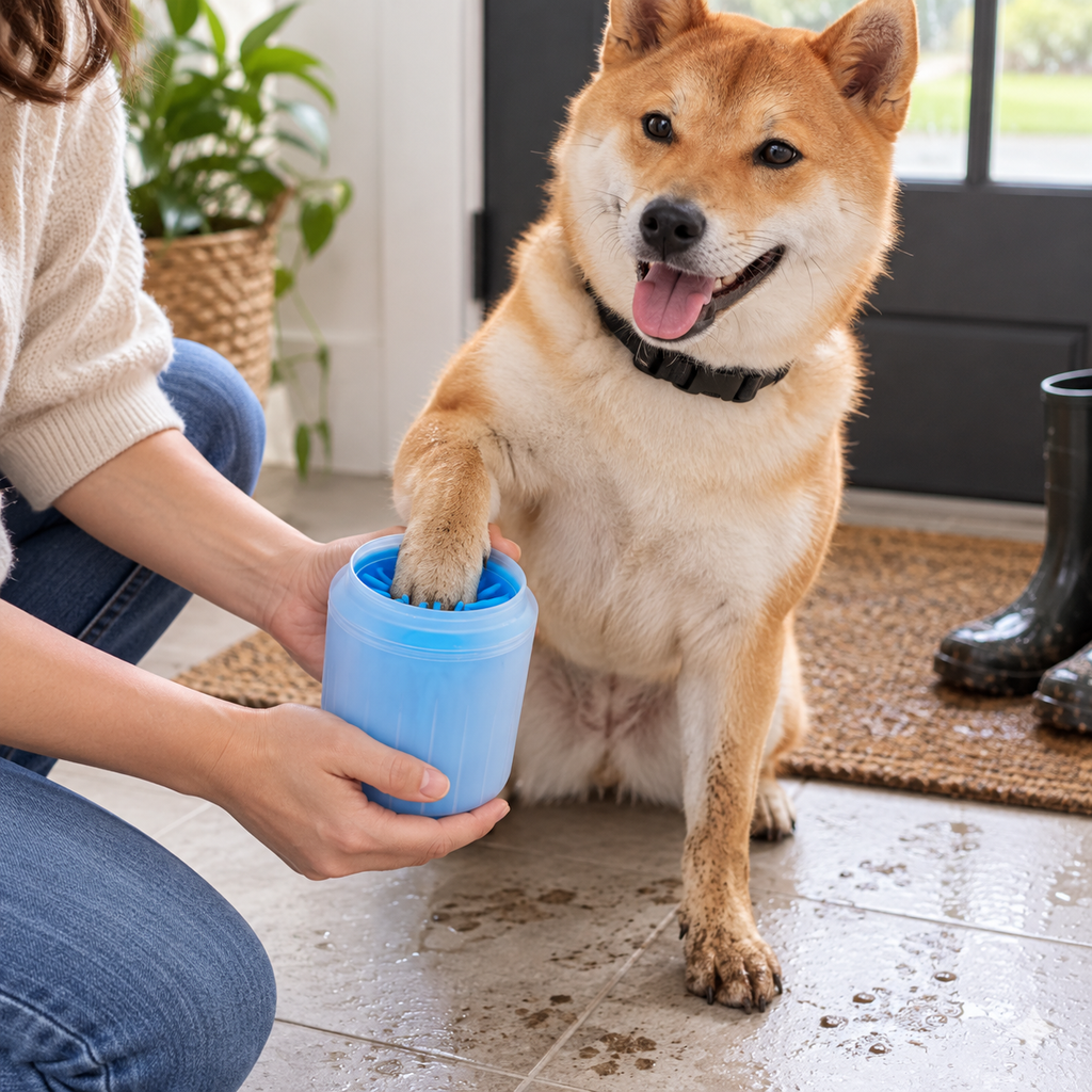 PawClean – Curățător Portabil pentru Lăbuțele Câinilor